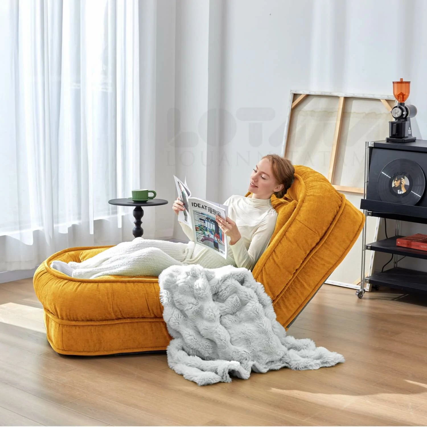 🛋️ The Lazy Sofa™ — Ultimate Convertible Floor Sofa | Luxurious Comfort, Space-Saving Design, Adjustable Backrest | Perfect for Lounging, Napping & Hosting Guests