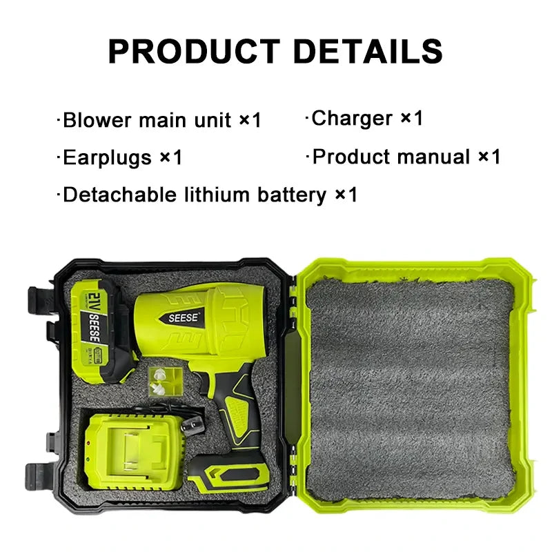 SEESE™ Turbo Jet Blower – The Ultimate Cordless Power Tool for Cleaning, Car Drying, & Snow Blowing